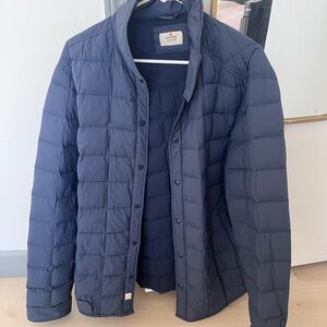 Marine Layer Men's Quilted Navy Puffer Jacket